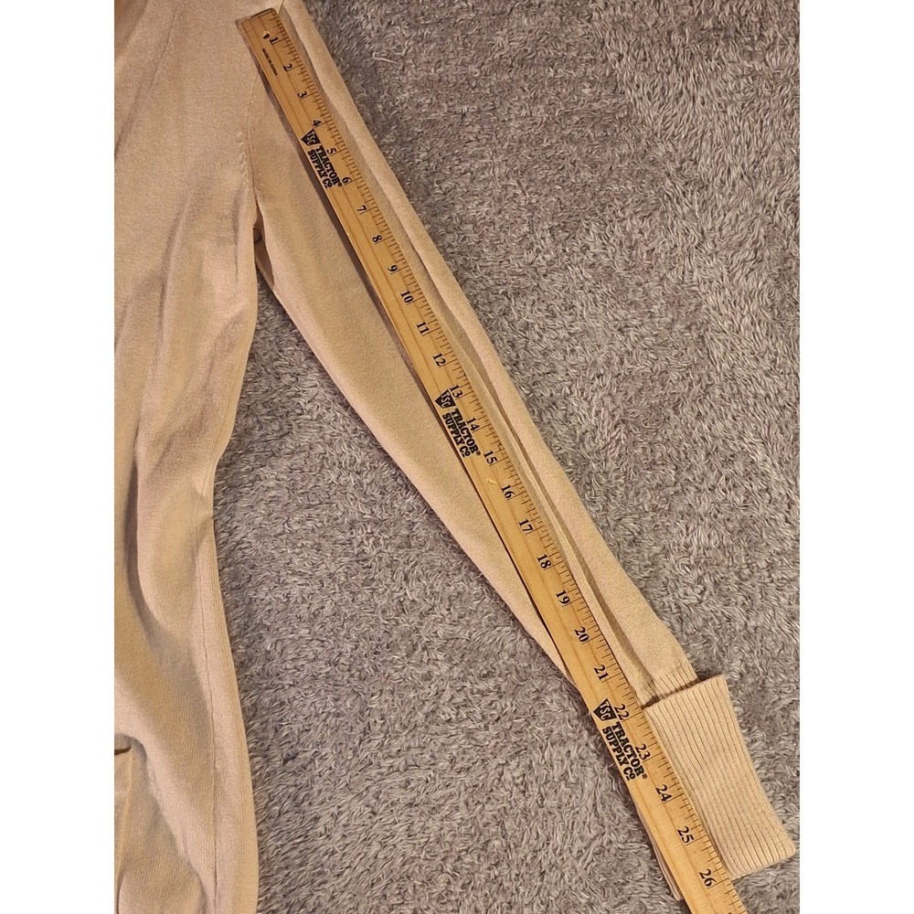 J. Crew Tan Cardigan Sweater Size Small Cotton Cashmere Button Front Pockets - Picture 10 of 11